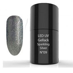Zeige Details für UV/LED- Gellack - Hybrid Polish 6ml - 09 Sparkling Silver Bild von UV/LED- Gellack - Hybrid Polish 6ml - 09 Sparkling Silver
