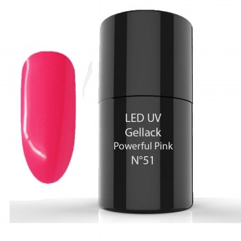 Bild von UV/LED- Gellack - Hybrid Polish 6ml - 51 Powerful Pink