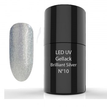 Bild von UV/LED- Gellack - Hybrid Polish 6ml - 10 Brilliant Silver