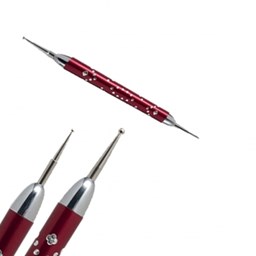 Zeige Details für Spot Swirl Metallic mit Strassbesatz - Rot Bild von Spot Swirl Metallic mit Strassbesatz - Rot