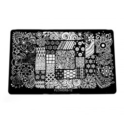 Zeige Details für Nailart Stempelschablone - Flower 12 Bild von Nailart Stempelschablone - Flower 12